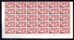FALKLANDS SOUTH GEORGIA 1971 REINDEER 1/2p on1/2d SHEET - Picture 1 of 1