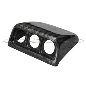CARBON FIBER FOR SUBARU IMPREZA GC8 STYLE 1997-2000 TRIPLE DASHBOARD GAUGE POD - Picture 1 of 11