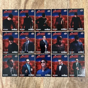 2018 Upper Deck Marvel Defenders The HEROES DAREDEVIL 15 Karten Komplett Full Set - Bild 1 von 6