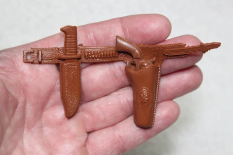 Vintage Marx Johnny West - Jamie/Jay West - Gun Belt w/ Pistol & Knife Cover