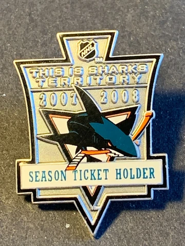 San Jose Sharks Season Ticket Holder 2007 - 2008 Pin Cover