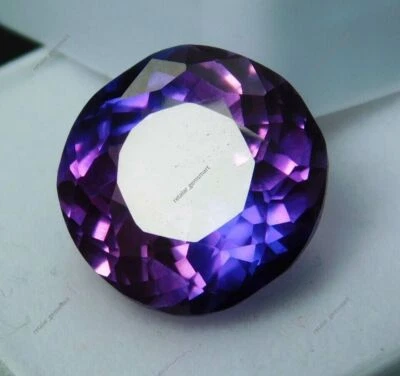 8 Ct Natural Purple TANZANITE Extremely Rare Round Cut Certified Loose Gemstone - Image 1 of 4
