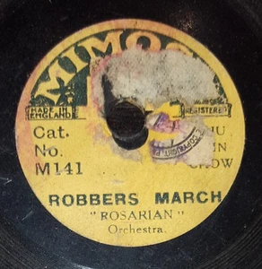 RARE 5 inches MIMOSA 78 rpm RECORD Rosarian Orchestra ROBBERS MARCH Jazz - Picture 1 of 1