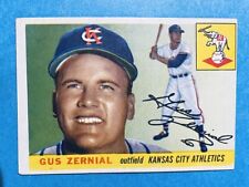 1955 Topps - #110 Gus Zernial Kansas City Athletics Baseball Card No Creases