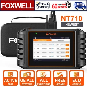 FOXWELL NT710 Bidirectional Car OBD2 Scanner All System Diagnostic ECU Coding - Picture 1 of 20