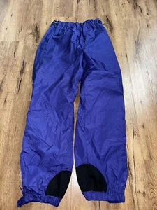 Vintage Columbia Snow Pants Womens Large Purple Lightweight Shell Snowboard Ski - Picture 1 of 7
