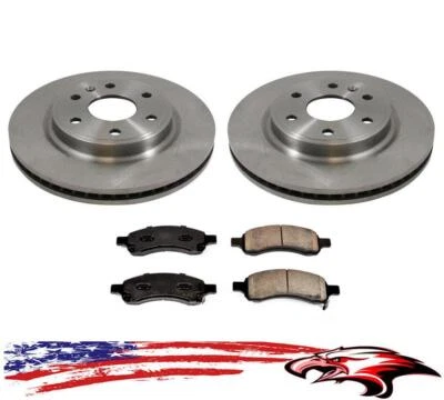 Front Brake Rotors & Front Ceramic Brake Pads Fits Buick Enclave 2008-2017 - Image 1 of 4