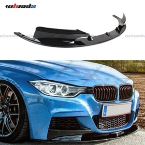 Gloss Black Front Bumper Lip Splitter Spoiler For Bmw 3 Series F30 M Sport 12-18 - Picture 1 of 13