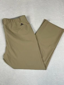 Adidas Golf Pants Mens 40X31 Beige Polyester Stretch Lightweight Comfort - Picture 1 of 17