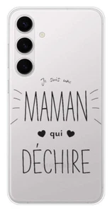 Coque en silicone imprimée compatible Samsung Galaxy S24 Plus Maman qui déchire - Photo 1 sur 3