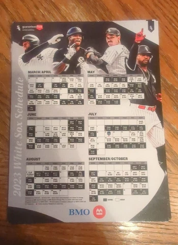 CHICAGO WHITE SOX 2023 opening day MAGNET SCHEDULE  SGA 4/3 Cover