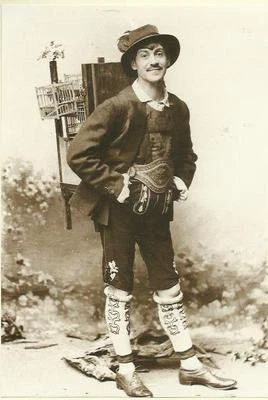 Alexander Girardi als Adam in Der Vogelhändler - Faksimile Bild Druck Theater - Bild 1 von 2