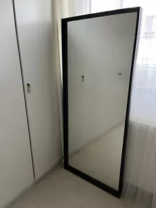 Standspiegel Spiegel mit abgerundeten Ecken 50x150cm Ganzkörper Schwarz B1232 - Bild 1 von 4