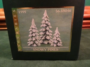 DEPT 56 SNOWBABIES SNOWY PINES TREES FIGURINES, SET/3, 3" TO 5-1/8" TALL, BOXES - Imagen 1 de 6