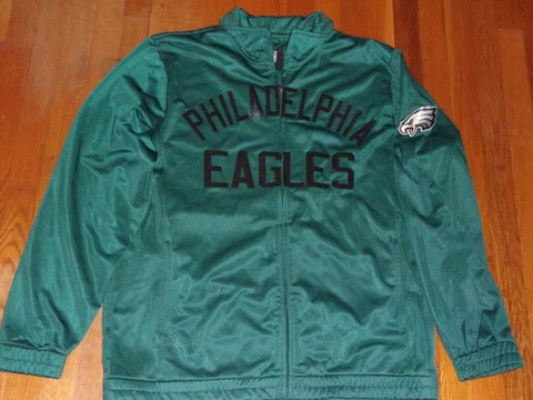 NFL PHILADELPHIA EAGLES LONG SLEEVE ATHLETIC JACKET MENS XL EXCELLENT CONDITION Cover