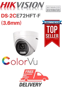 Mini cúpula DS-2CE72HFT-F (3,6 mm) 5 MP Turbo HD luz blanca fija ColorVu - Imagen 1 de 1