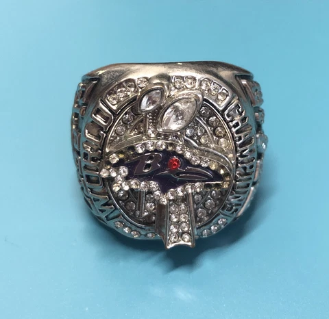 Baltimore Ravens Super Bowl XLVII Ring 2012 Championship Joe Flacco Men Sz 10 Cover