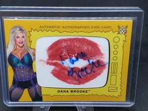 2017 Dana Brooke Kiss Card WWE Topps Heritage Gold /10 - Picture 1 of 10