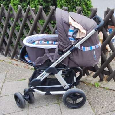 ABC-Design Turbo 6S Kombikinderwagen - grau mit dezent bunten Akzenten - Bild 1 von 3