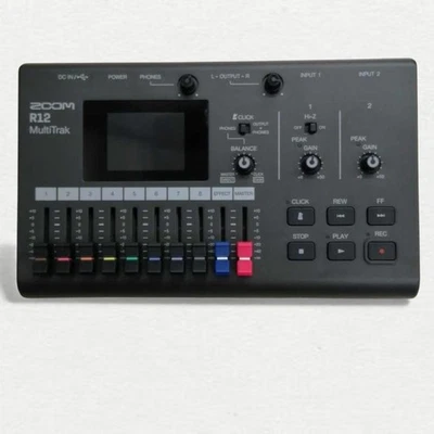 Zoom R12 MultiTrack tragbarer digitaler Recorder Touchscreen Stereo 1/4 Zoll - Bild 1 von 4
