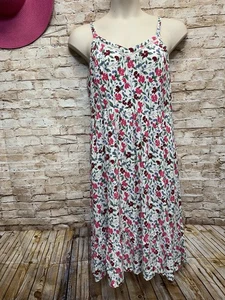 Vestido sin solero vintage azul marino cami floral para mujer XL - LEER - Imagen 1 de 9