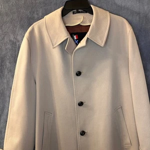 Vintage Hafenmeister John Weitz Herren 42 kurz beige Trenchcoat Raschelkette - Bild 1 von 20