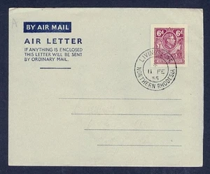 NORTHERN RHODESIA 6D KGVI AIR LETTER CANCELLED - Picture 1 of 1