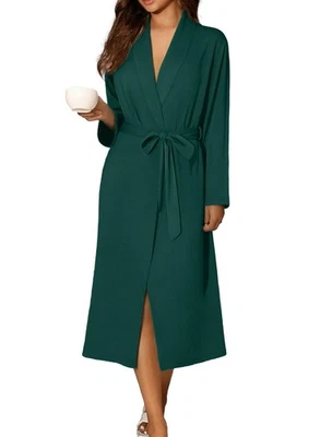 Robes for Women Long Sleeve Knit Kimono Bathrobe Soft Lightweight Loungewear ... - Image 1 of 4