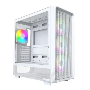 Montech X5 Tempered Glass ATX Mid-Tower Computergehäuse - Weiß - Bild 1 von 7