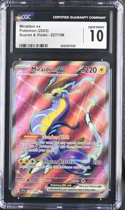 Pokémon Miraidon EX 227/198 SVI EN 2023 escarlata y violeta CGC 10 gemas como nuevo - Imagen 1 de 2