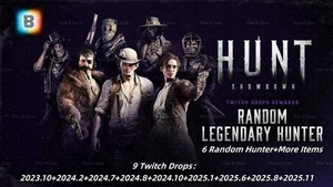 Hunt: Showdown Twitch Drops Collection: 9 Round drops. 6 Random Hunter + More - Picture 1 of 1