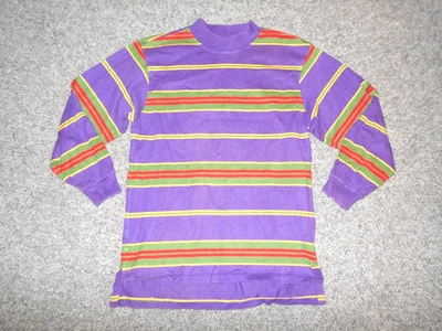HANNA ANDERSON VTG 90'S MADE IN USA BOYS 130 STRIPED PURLPE LONG SLEEVE SHIRT - Image 1 of 3