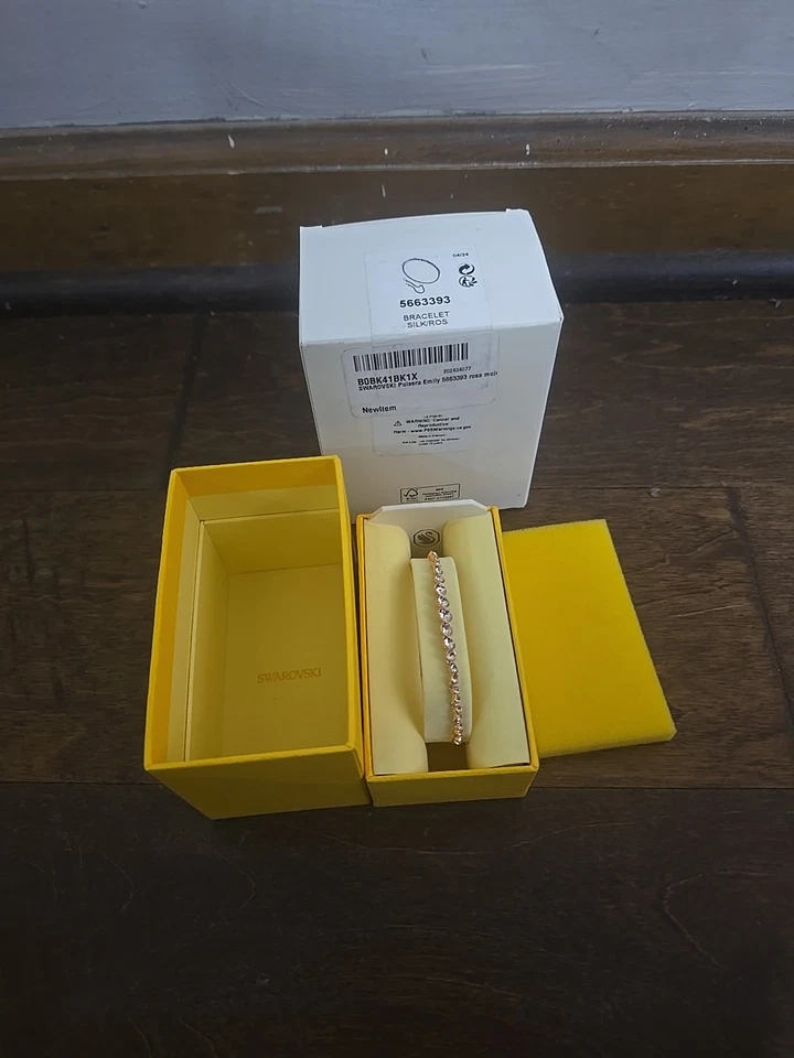 Swarovski 5663393 Rose Gold w/ Pink Crystals Imber Emily Tennis Bracelet