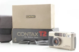 [Casi COMO NUEVO en Caja] Cámara fotográfica Contax T2 Titan Silver 35 mm con correa de JAPÓN - Imagen 1 de 12