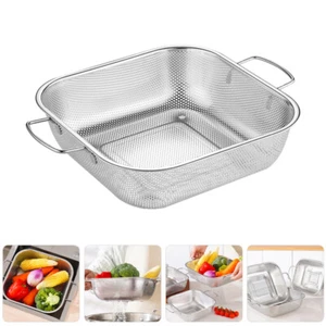 Stainless Steel Colander Large Capacity Washing Vegetables Basket Fruit - Picture 1 of 12
