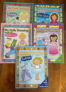 Lot of 5 My Dolly Dressing Paper Dolls Books - 10 Dolls 200 Items - UNPUNCHED - Picture 1 of 17