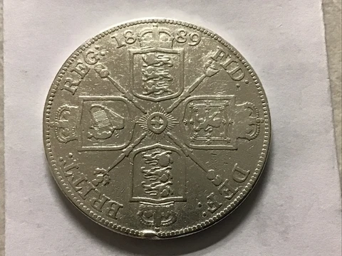 1889 GREAT BRITAIN DOUBLE FLORIN KM-763 SILVER Cover
