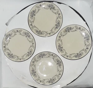 4 Vtg Johann Haviland Rhineland Blue Roses Coaster Butter Plates Bavaria Germany - Picture 1 of 3