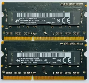 MICRON 2xRAM for Apple iMac 8GB (2x4) 1600MHz DDR3 SODIMM 204PIN - Picture 1 of 1