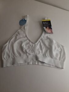 Bali Comfort Revolution Crop Top tagless soft microfiber  -M-White bra df103j