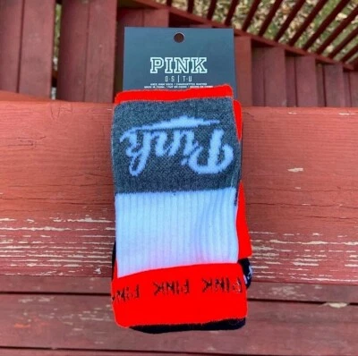 Calcetines hasta la rodilla Victoria' Secret ROSA púrpura jaspeado raros encontrar nuevos sin etiquetas OS Foto 1 de 3