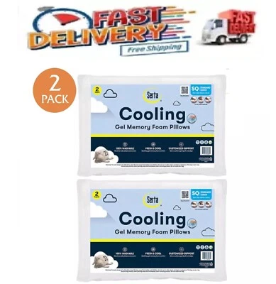 Serta Gel Memory Foam Cluster Pillows (2-Pack) free shipping - Image 1 of 4