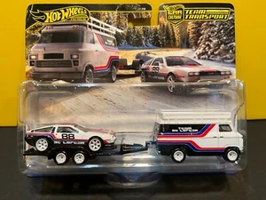1/64 HOT WHEELS TEAM TRANSPORT DMC DeLOREAN & HW RALLY HAULER MULTI-COLOR - Picture 1 of 2