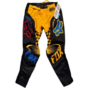 NWT Fox racing 180 Czar Pants Youth Sz 28 Leather Knee Panel Gusset Performance - Picture 1 of 11