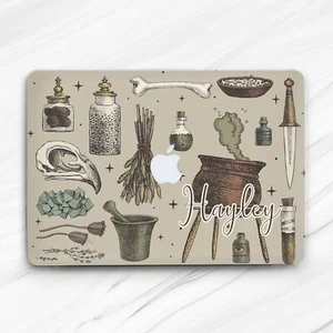 Custom Name Witchcraft Halloween Hard Case For Macbook Air 13 Pro 16 13 14 15 - Picture 1 of 4