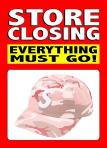 Supreme 6 Panel S Logo Pigment Coated Pink Camo STORE CLOSING FREE SHIPPING!! - Picture 1 of 10
