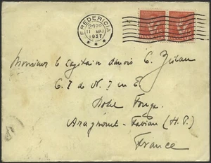 España - Guerra Civil -Comité No Intervención -Desde Frederica 11/5/37 a Francia - Picture 1 of 1