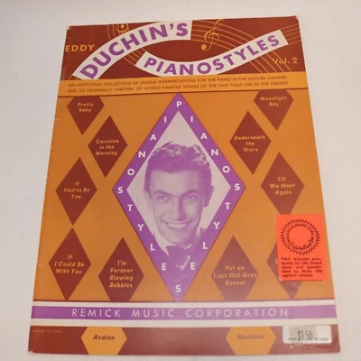 Duchin's Piano Styles Songbook Sheet Music Score 1937 Remick Showtunes Musicals - Image 1 of 4