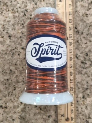 Superior Threads 820 Orange/Brown Superior Variegated Polyester Thread 1650 y - Image 1 of 4