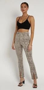 DISSH Selva Snake Print Split Leg Pants sz 12 High Waist BNWT - Picture 1 of 10